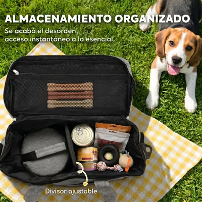 PawHut Bolso de Viaje para Perro 38x17x35 cm Gris Claro PawHut Bolso de Viaje para Perro 38x17x35 cm Gris Claro