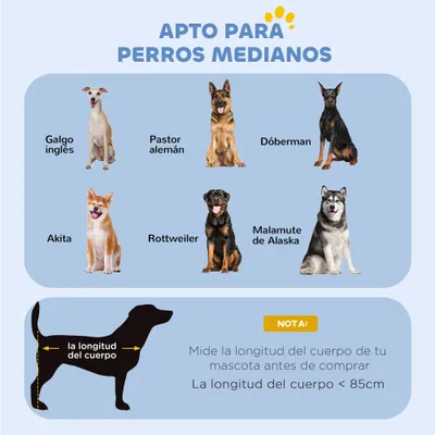 PawHut Jaula de Perro 121x76.5x81 cm Negro