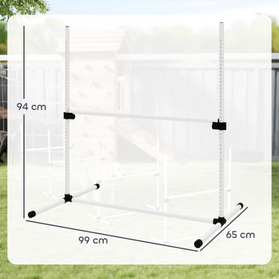 PawHut Set Agilidad para Perro 99x65x94 cm Blanco