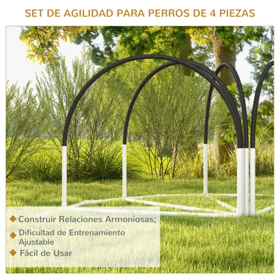 PawHut Conjunto de Entrenamiento 89x69x99 cm Blanco y Negro PawHut Conjunto de Entrenamiento 89x69x99 cm Blanco y Negro