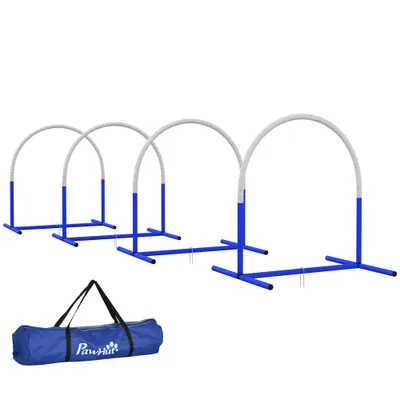 PawHut Conjunto de Entrenamiento 88x64x95 cm Azul y Blanco