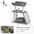 PawHut Árbol para Gato 60x30x76 cm Gris Claro