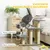 PawHut Escalera para Gato 52x34.5x54 cm Gris PawHut Escalera para Gato 52x34.5x54 cm Gris
