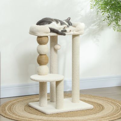 PawHut Árbol para Gato 48.5x40x76 cm Beige