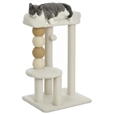 PawHut Árbol para Gato 48.5x40x76 cm Beige