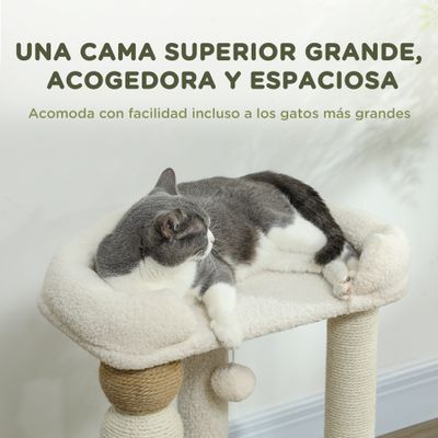 PawHut Árbol para Gato 48.5x40x76 cm Beige
