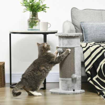 PawHut Rascador para Gato 34x25.5x58 cm Gris