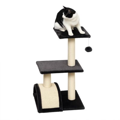 PawHut Rascador para Gato 40x35x72 cm Gris Carbón