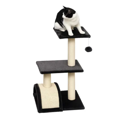 PawHut Rascador para Gato 40x35x72 cm Gris Carbón