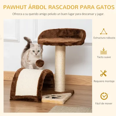 PawHut Árbol para Gato 35.5x37x46 cm Marrón