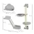PawHut Estantes para Gato 30x30x96 cm Gris