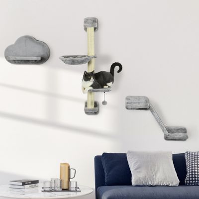PawHut Estantes para Gato 30x30x96 cm Gris