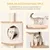 PawHut Árbol para Gatos Pared 38x30x149 cm Beige y Roble