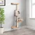 PawHut Árbol para Gatos Pared 38x30x149 cm Beige y Roble