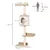 PawHut Árbol para Gatos Pared 38x30x149 cm Beige y Roble