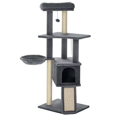 PawHut Árbol para Gato 48x40x127 cm Gris