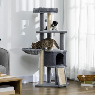 PawHut Árbol para Gato 48x40x127 cm Gris