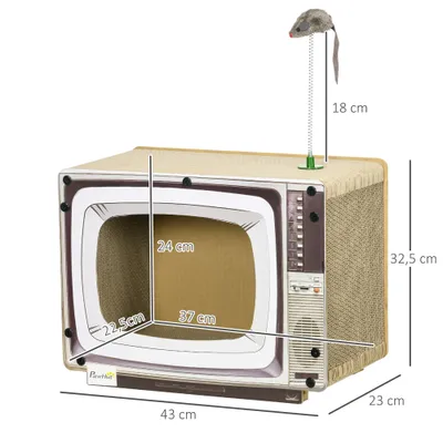 PawHut Rascador para Gato 43x23x32.5 cm Arena