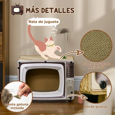 PawHut Rascador para Gato 43x23x32.5 cm Arena