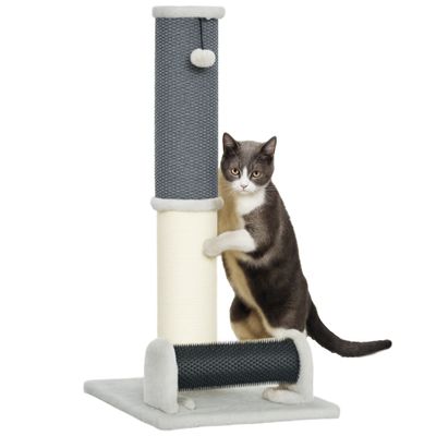 PawHut Rascador para Gato 40x48x85 cm Gris Claro