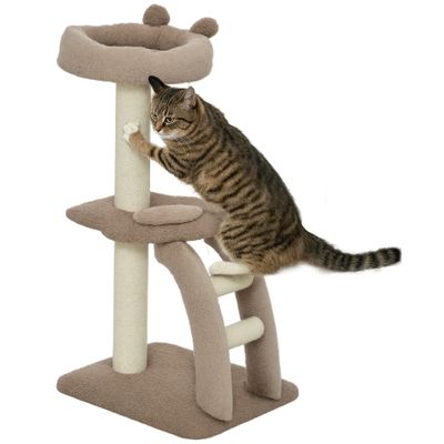 PawHut Árbol para Gato 48x40x88 cm Café