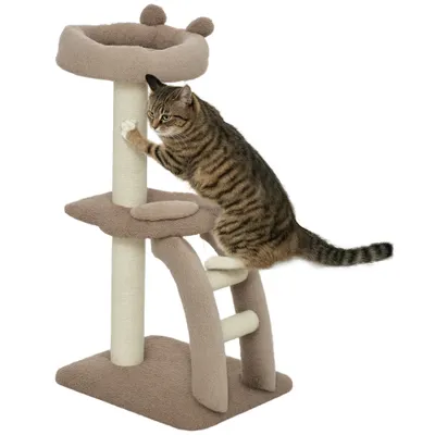 PawHut Árbol para Gato 48x40x88 cm Café