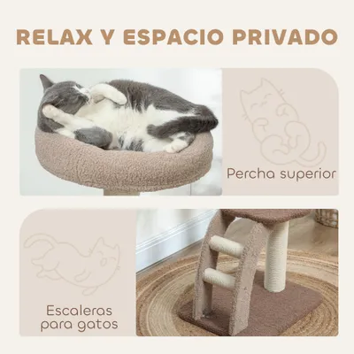 PawHut Árbol para Gato 48x40x88 cm Café PawHut Árbol para Gato 48x40x88 cm Café