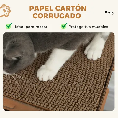 PawHut Rascador para Gato 78x66x57 cm Marrón