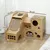 PawHut Rascador para Gato 78x66x57 cm Marrón