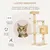 PawHut Árbol para Gato 40x40x114cm Beige