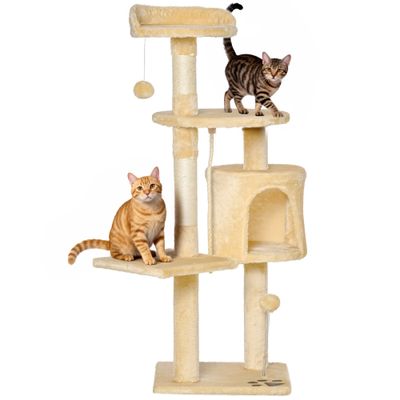 PawHut Árbol para Gato 40x40x114cm Beige