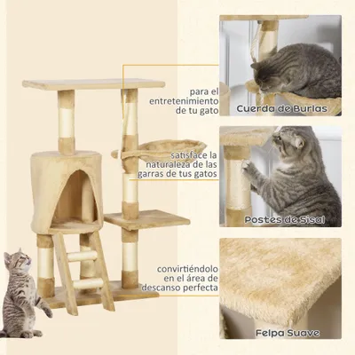 PawHut Árbol para Gato 55x30x95 cm Marrón PawHut Árbol para Gato 55x30x95 cm Marrón
