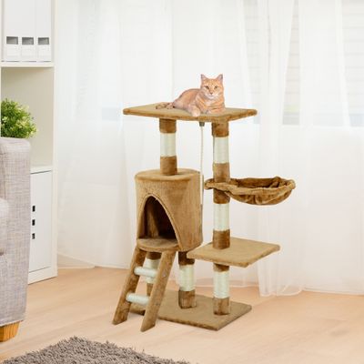 PawHut Árbol para Gato 55x30x95 cm Marrón