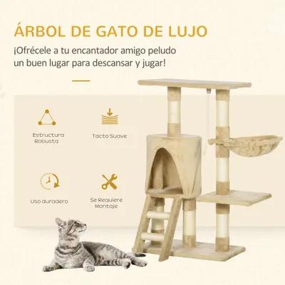 PawHut Árbol para Gato 55x30x95 cm Marrón PawHut Árbol para Gato 55x30x95 cm Marrón