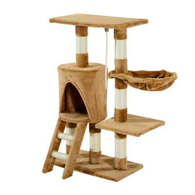 PawHut Árbol para Gato 55x30x95 cm Marrón