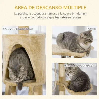 PawHut Árbol para Gato 55x30x95 cm Marrón PawHut Árbol para Gato 55x30x95 cm Marrón