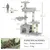 PawHut Rascador para Gato 65x30x104 cm Gris Claro PawHut Rascador para Gato 65x30x104 cm Gris Claro