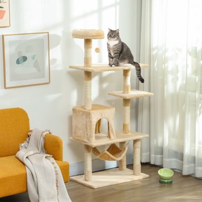 PawHut Árbol para Gato 70x40x152 cm Beige