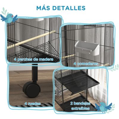 PawHut Jaula para Pájaro