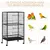 PawHut Jaula para Pájaro 79x52x137 cm Negro PawHut Jaula para Pájaro 79x52x137 cm Negro