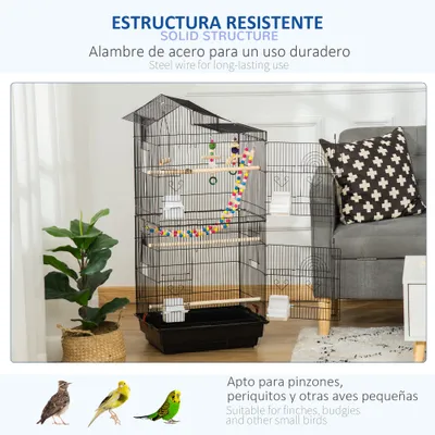PawHut Jaula para Pájaro 46x36x100 cm Negro PawHut Jaula para Pájaro 46x36x100 cm Negro