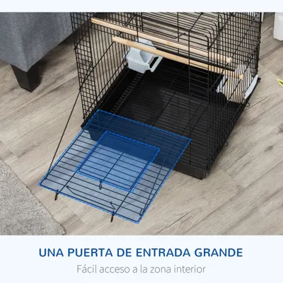 PawHut Jaula para Pájaro 40x40x59 cm Negro PawHut Jaula para Pájaro 40x40x59 cm Negro