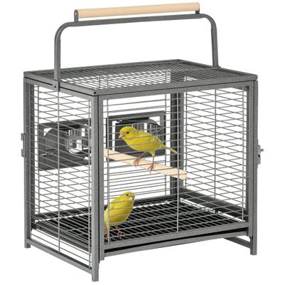 PawHut Jaula para Pájaro 48x38x47.8 cm Negro