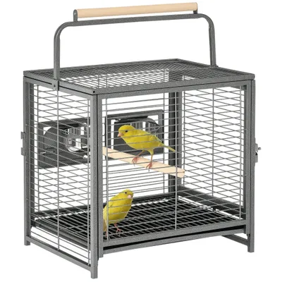 PawHut Jaula para Pájaro 48x38x47.8 cm Negro PawHut Jaula para Pájaro 48x38x47.8 cm Negro
