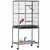 PawHut Jaula para Pájaro 81x48x162.5 cm Negro y Gris PawHut Jaula para Pájaro 81x48x162.5 cm Negro y Gris