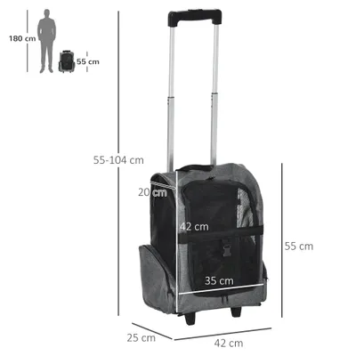 PawHut Transportín Carrito para Mascota PawHut Transportín Carrito para Mascota