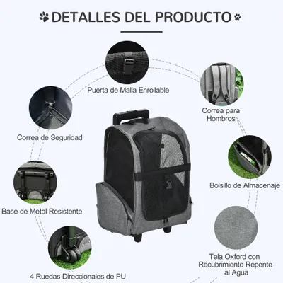 PawHut Transportín Carrito para Mascota PawHut Transportín Carrito para Mascota