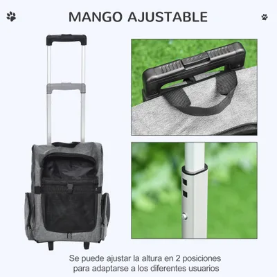 PawHut Transportín Carrito para Mascota PawHut Transportín Carrito para Mascota