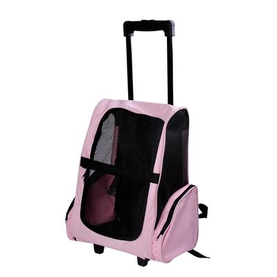 PawHut Transportín Carrito para Mascota 42x25x55 cm Rosa