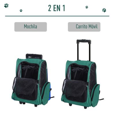 PawHut Transportín Carrito para Mascota